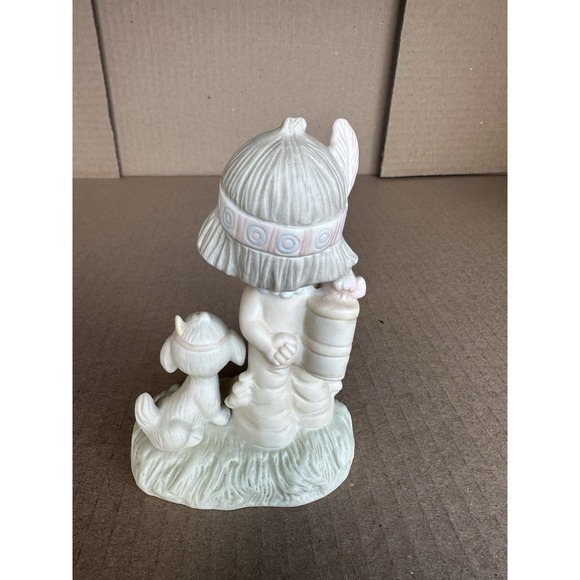 Precious Moments Porcelain Figurine E-1380/G Indian Girl In Orig Box 1980 - Picture 5 of 7